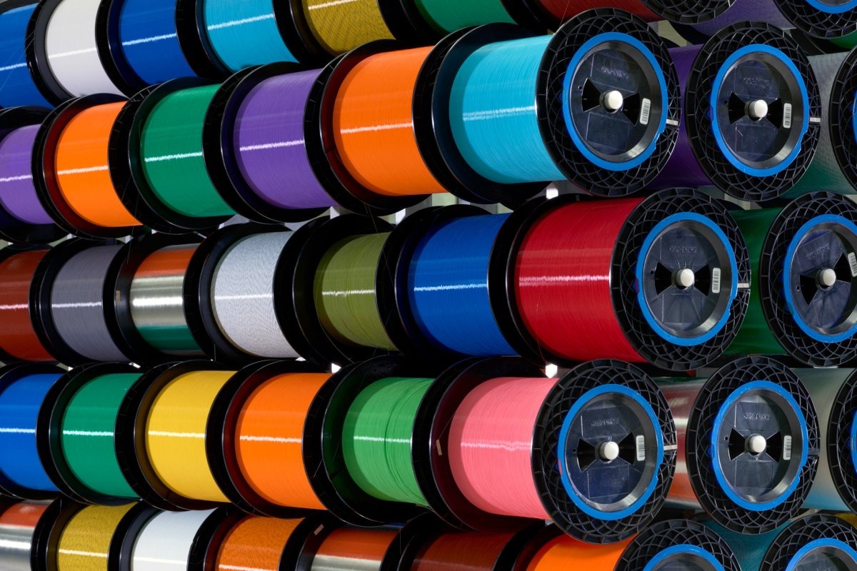 Produção de fibra óptica da Corning